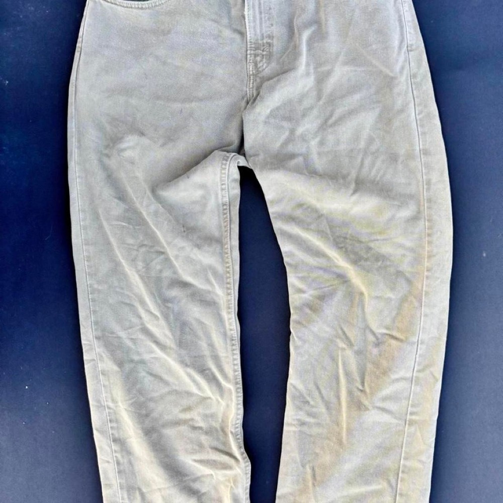 Vintage 90s Levis Silvertab Jeans Mens 30x30 Straight Loose Made in USA Khaki Ta - Picture 3 of 7